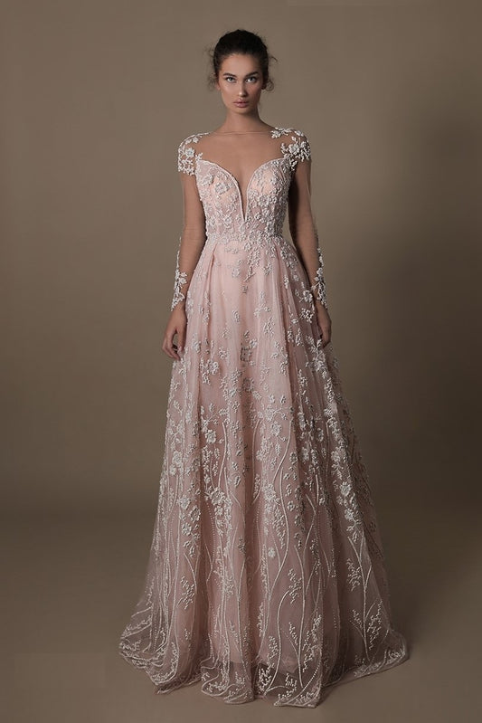 Felix Illusion Neck  Gown