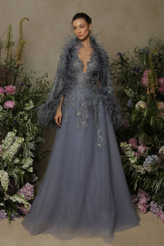Orva Gown with Cape