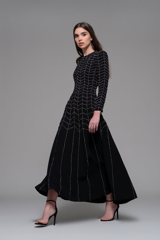 Escolca Long Sleeve Sequin Gown