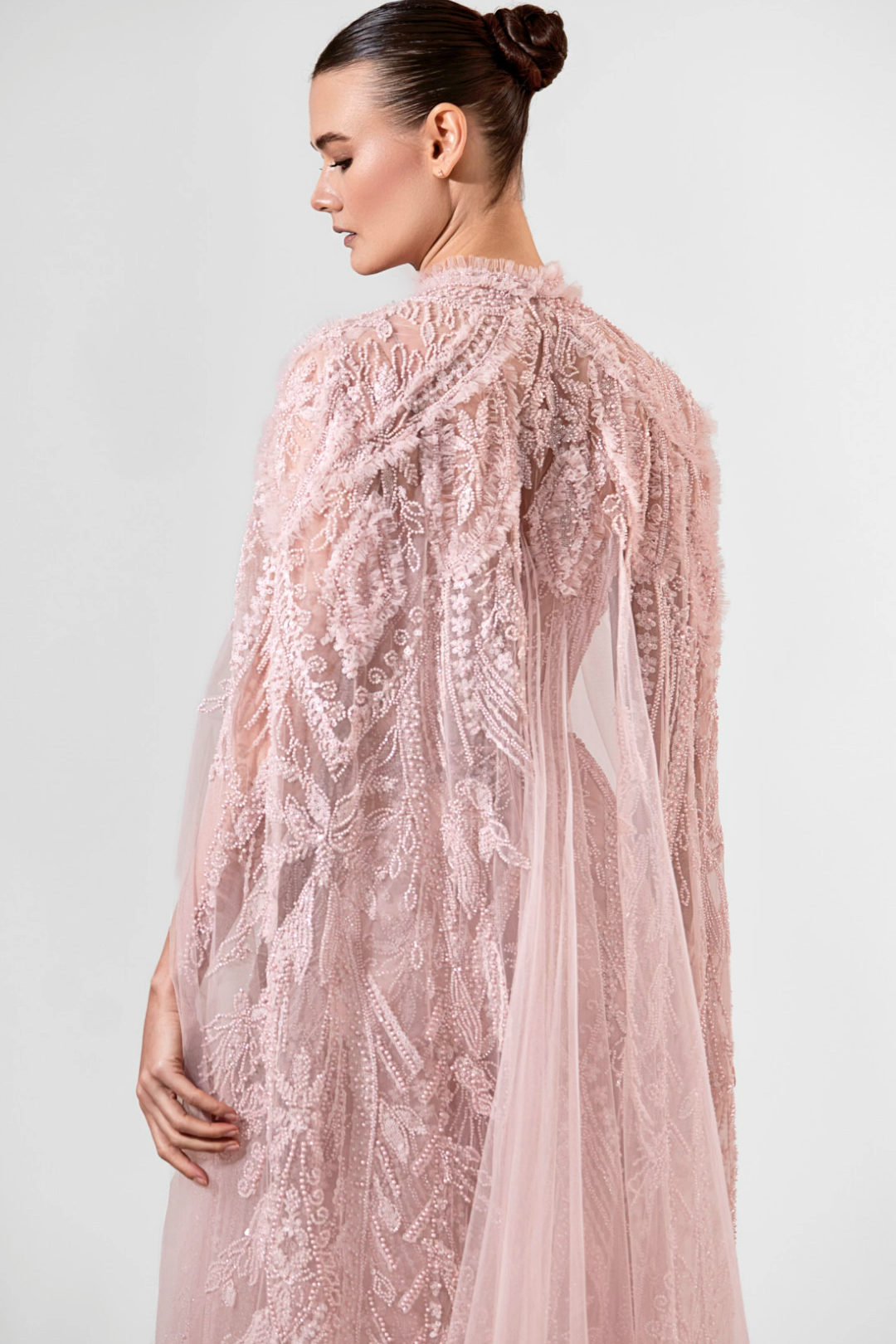 Strapless Embroidered Gown