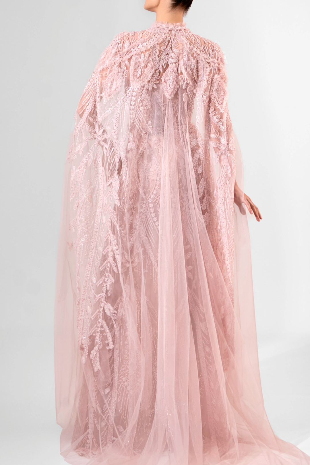 Strapless Embroidered Gown