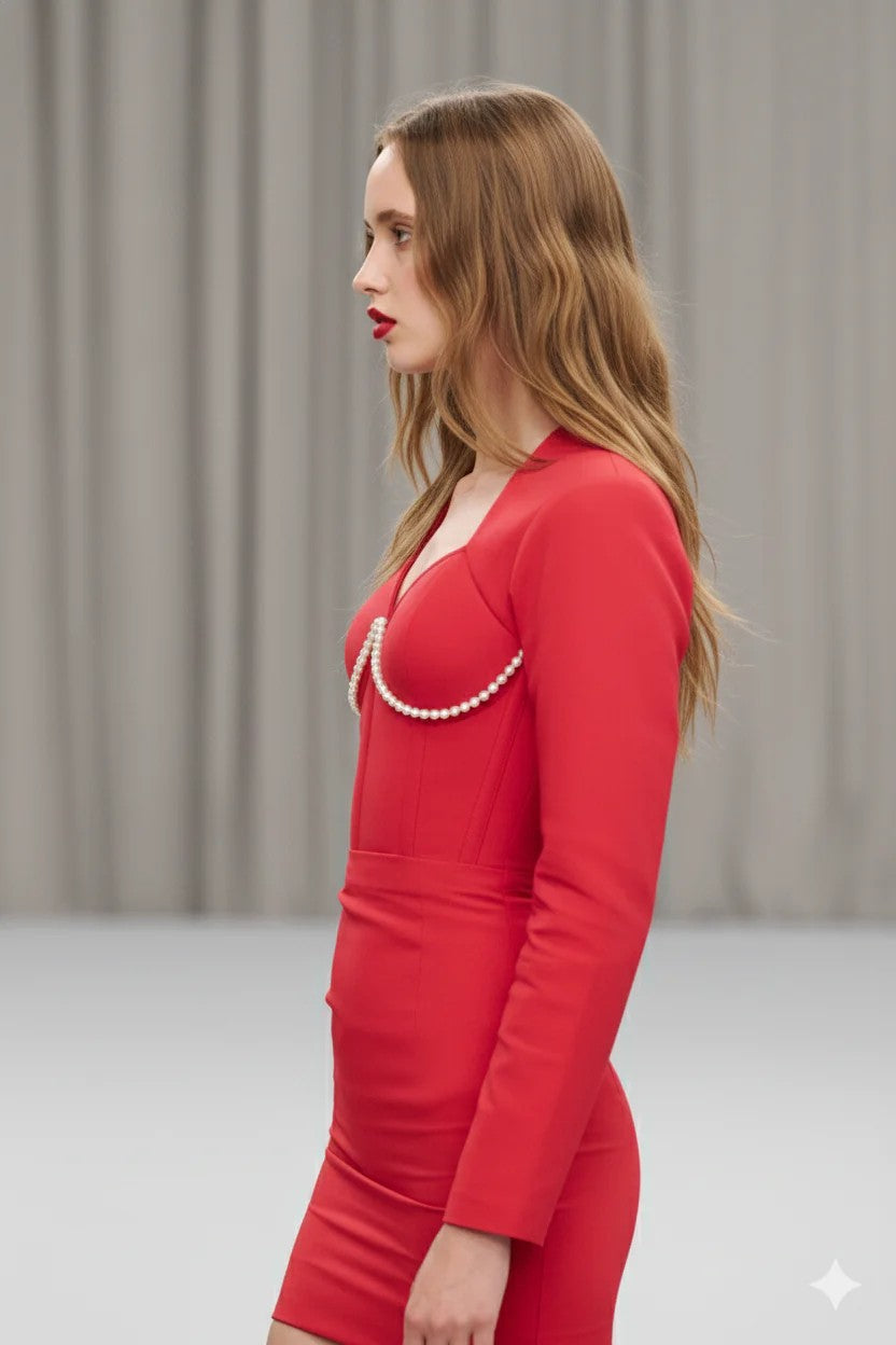 Crimson Ascent Dress