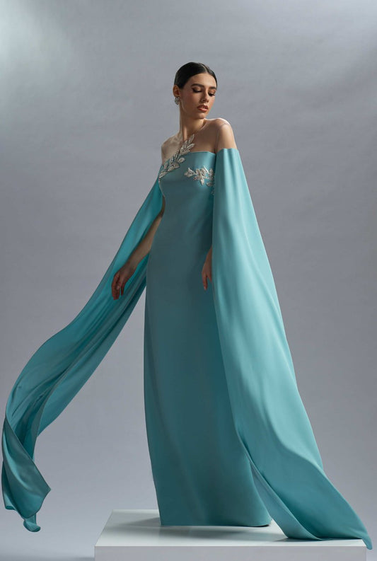 Lace and Crepe Kassandra Gown