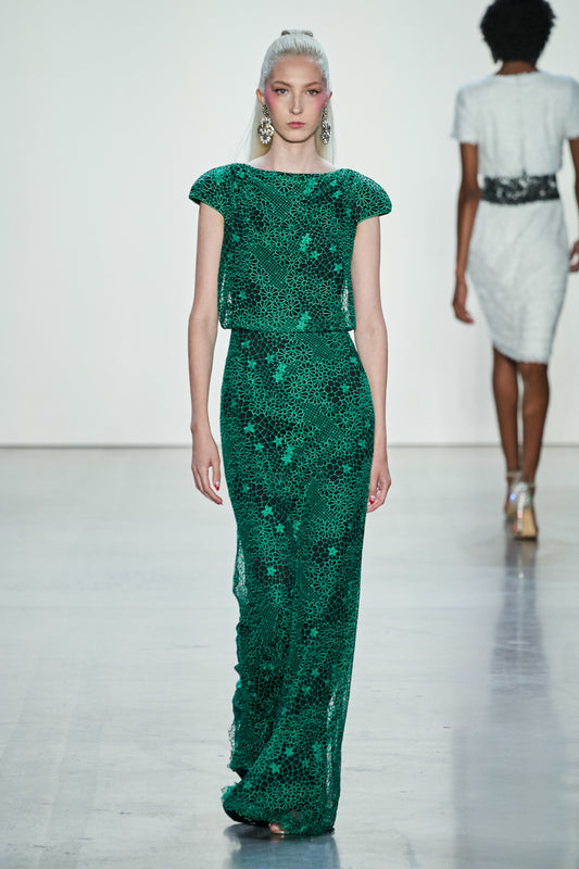 Cap Sleeve Blouson Gown