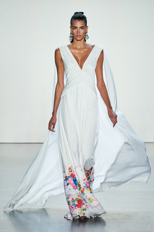 Sleeveless Ruched Gown