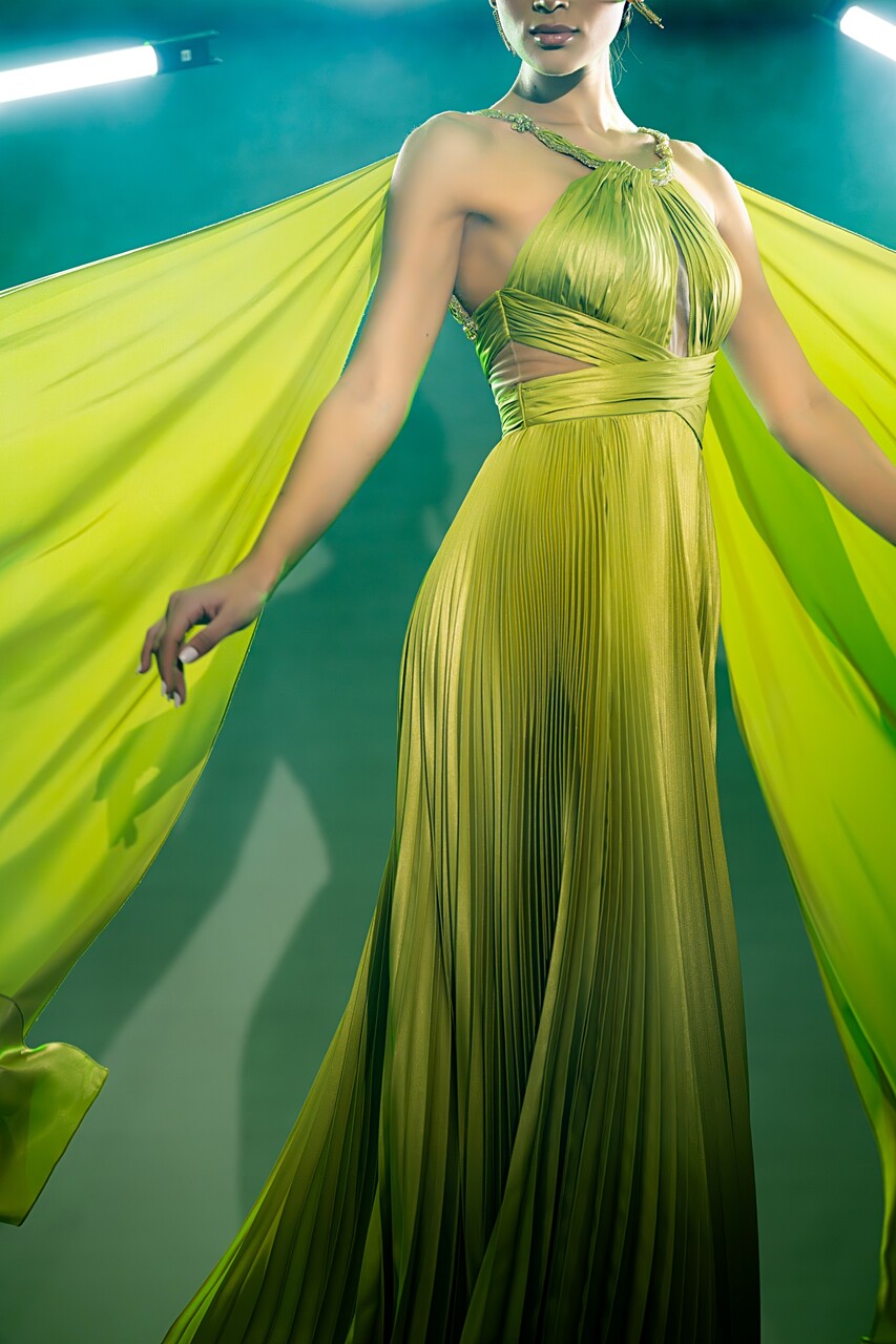 Penelope Pleated Gown