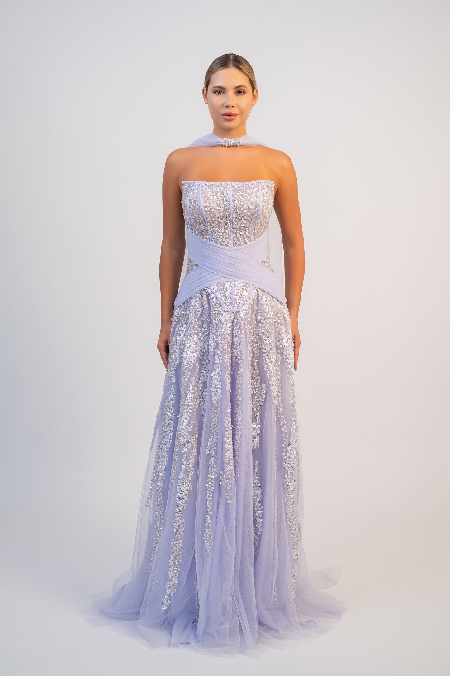 Strapless Tulle Gown