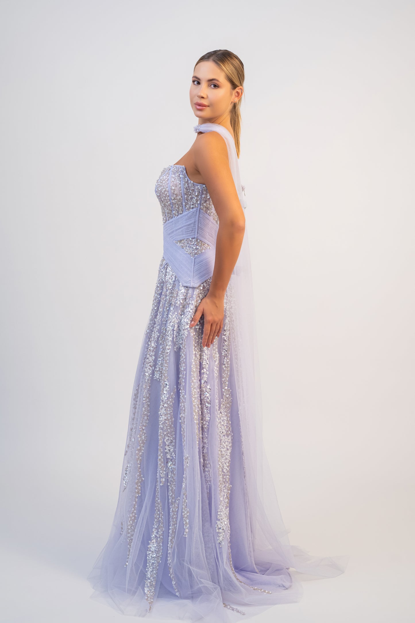 Strapless Tulle Gown