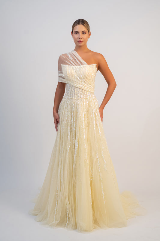 Structered Tulle Gown