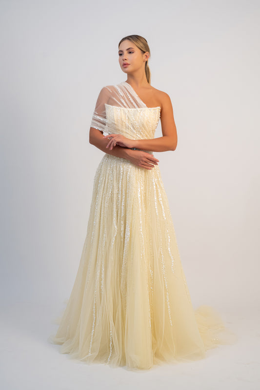 Structered Tulle Gown