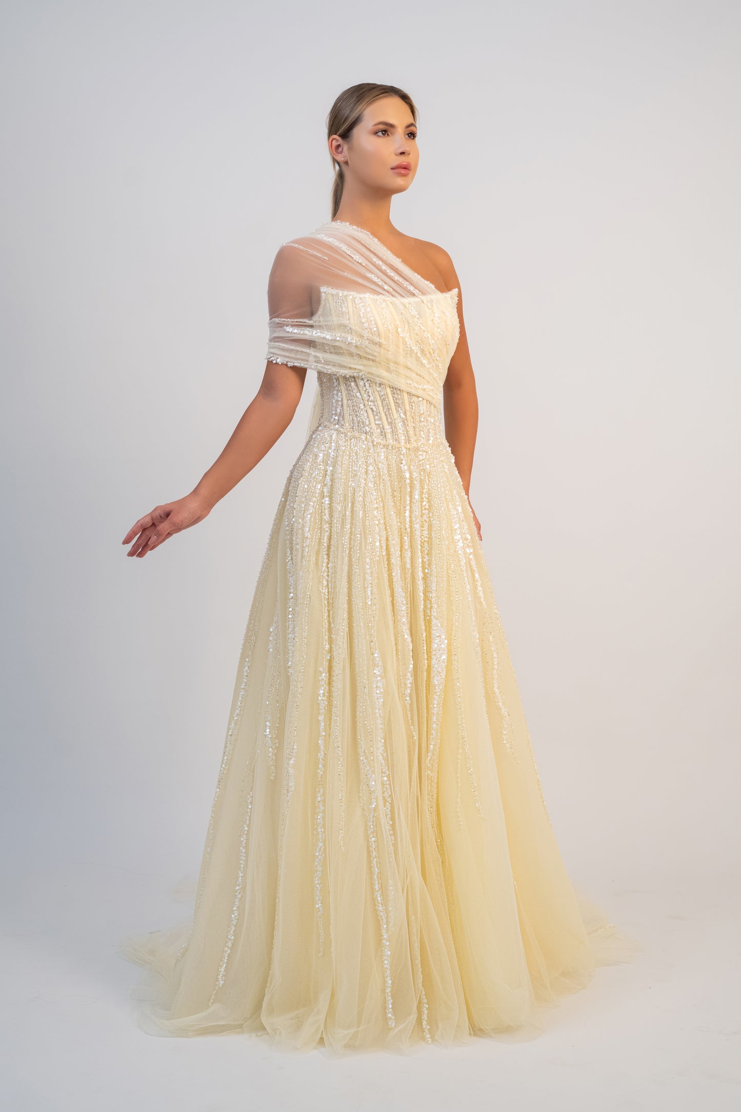 Structered Tulle Gown