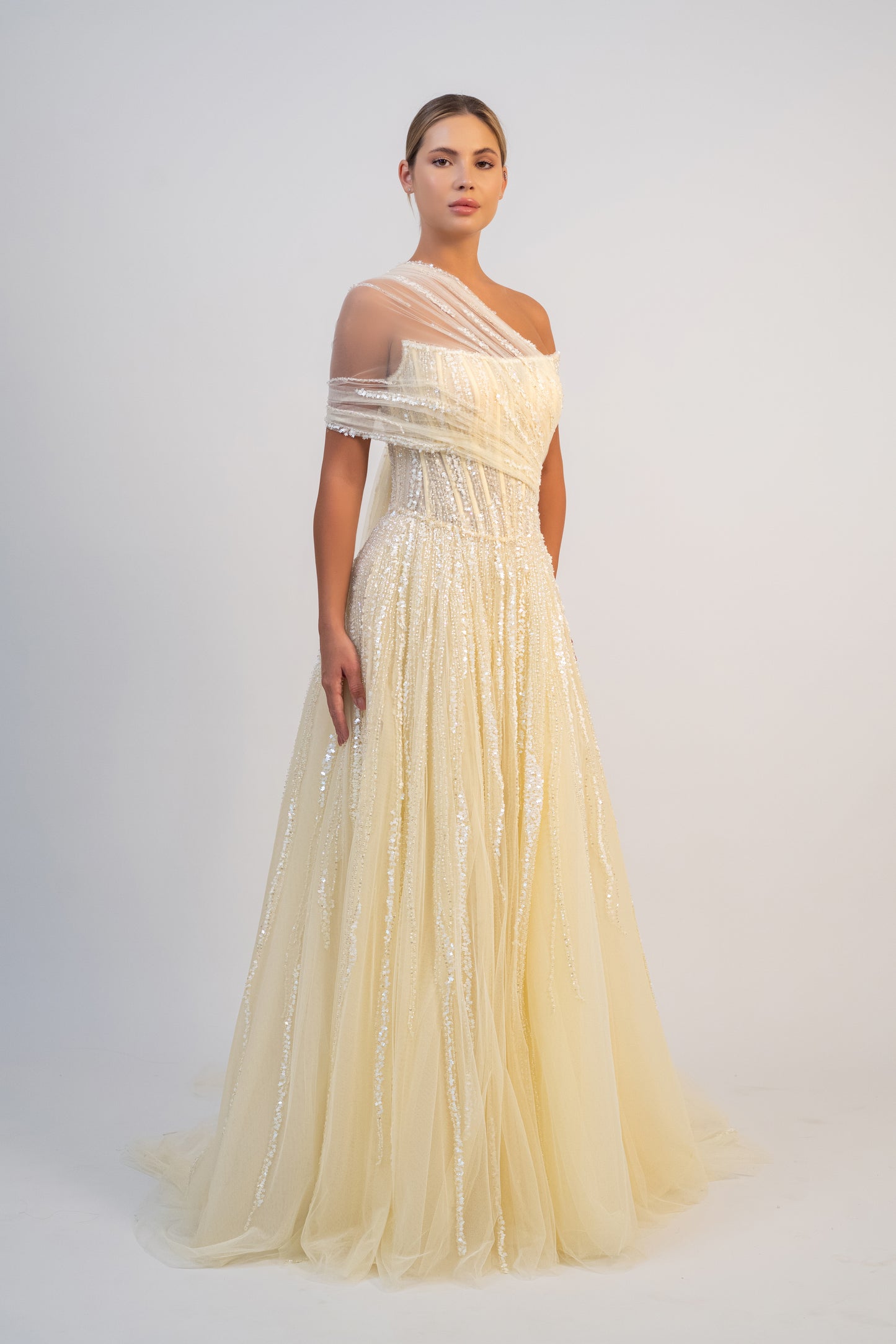 Structered Tulle Gown
