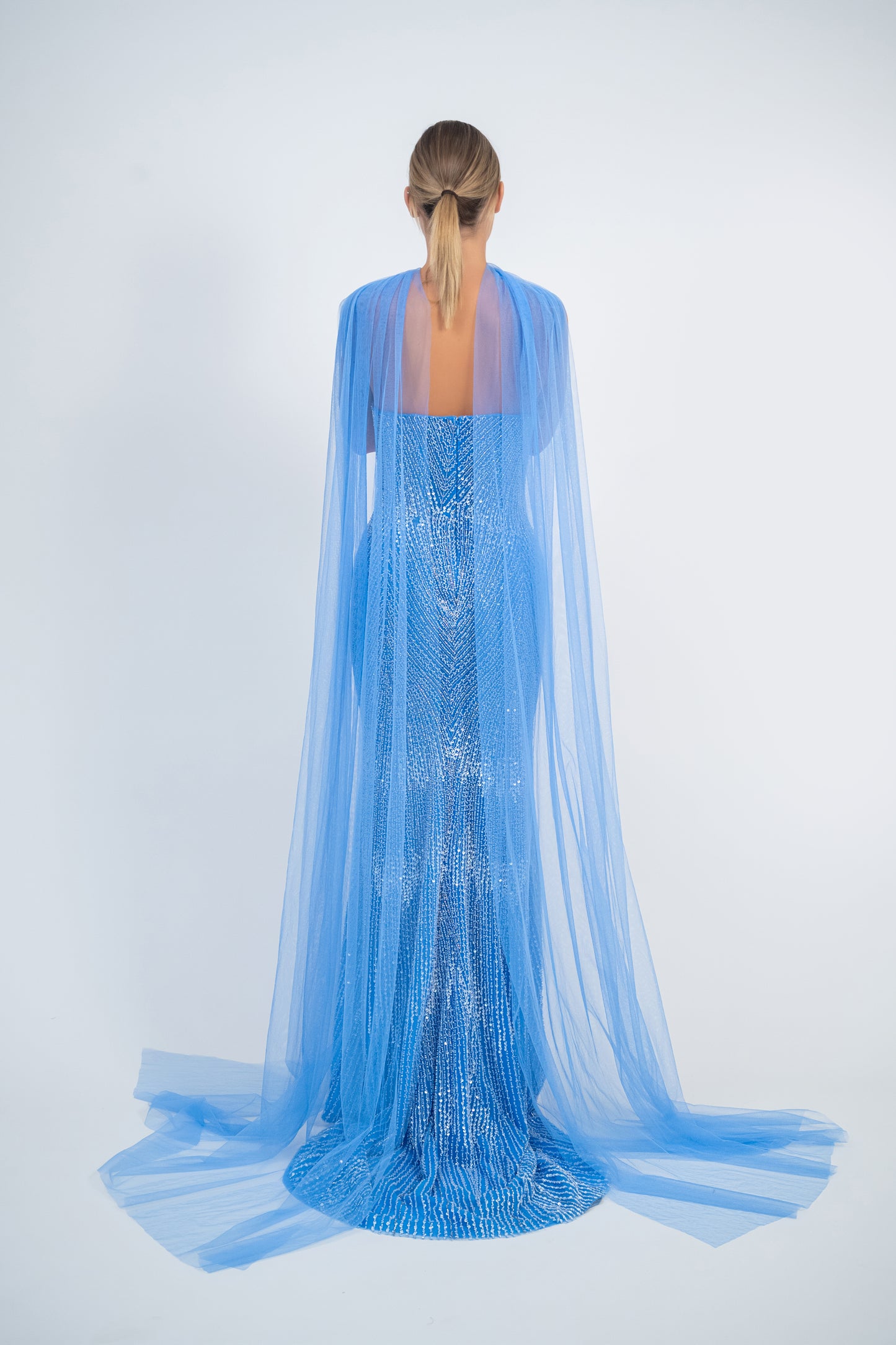 Strapless Sequin Gown