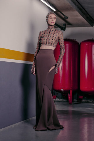 Hooded Top with Skirt