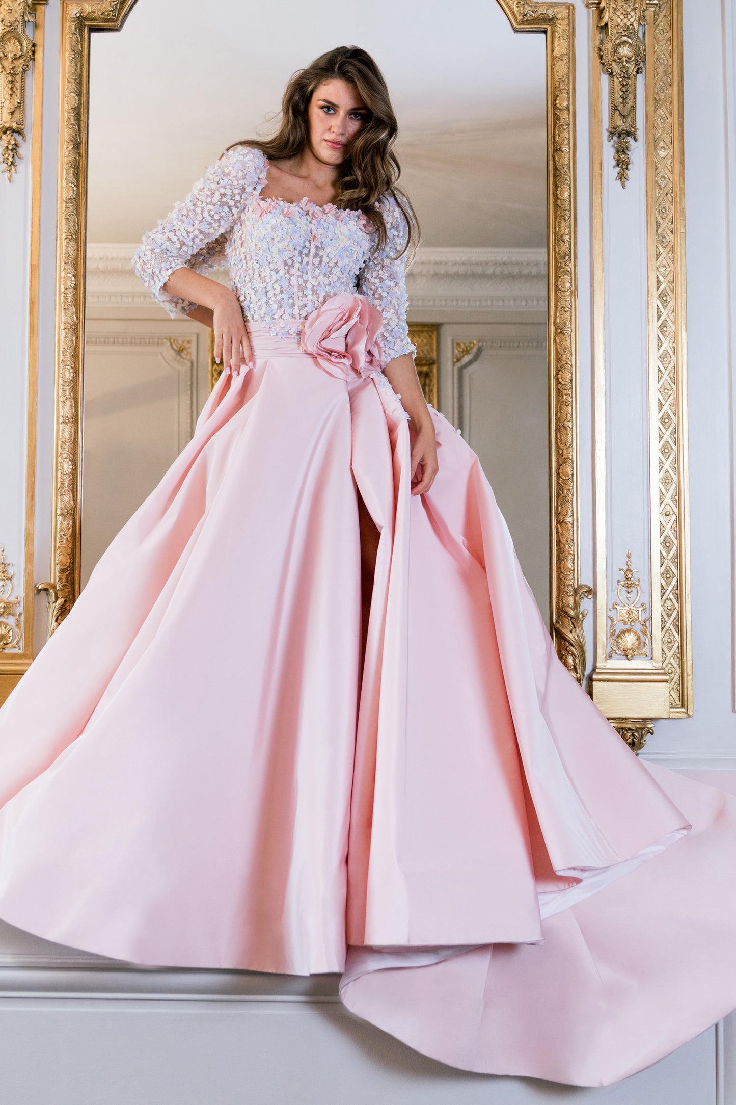 Embroidered Top & Long Skirt