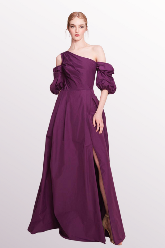 One Shoulder Taffeta Dress