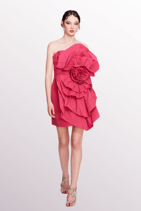 Sleeveless Flower Mini-Dress