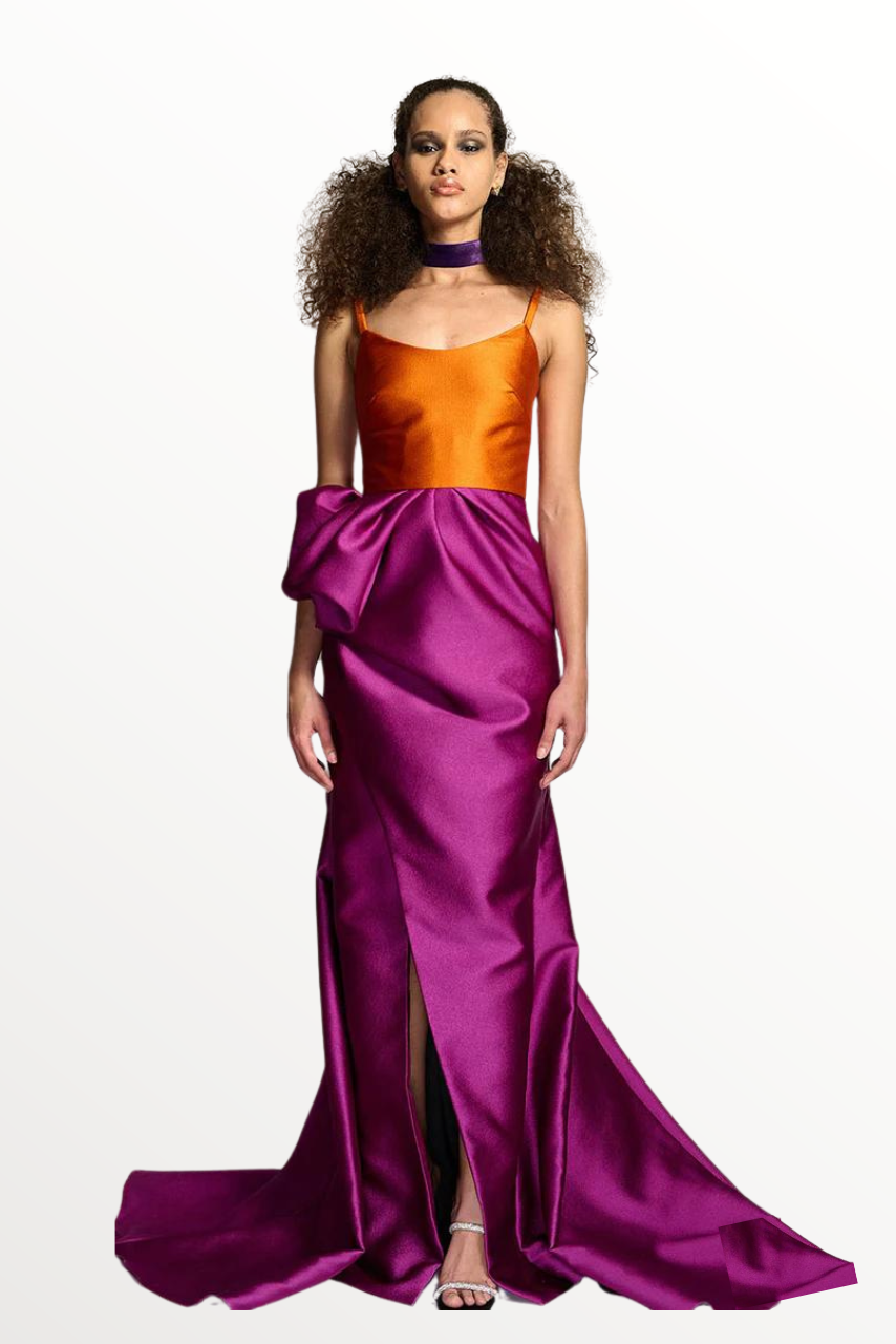 Pebbled  Barathea Gown