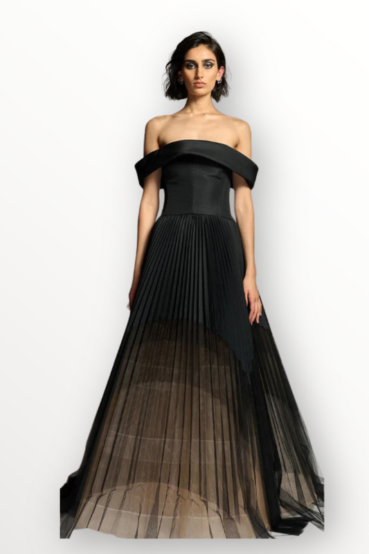 Faille  Tulle Gown