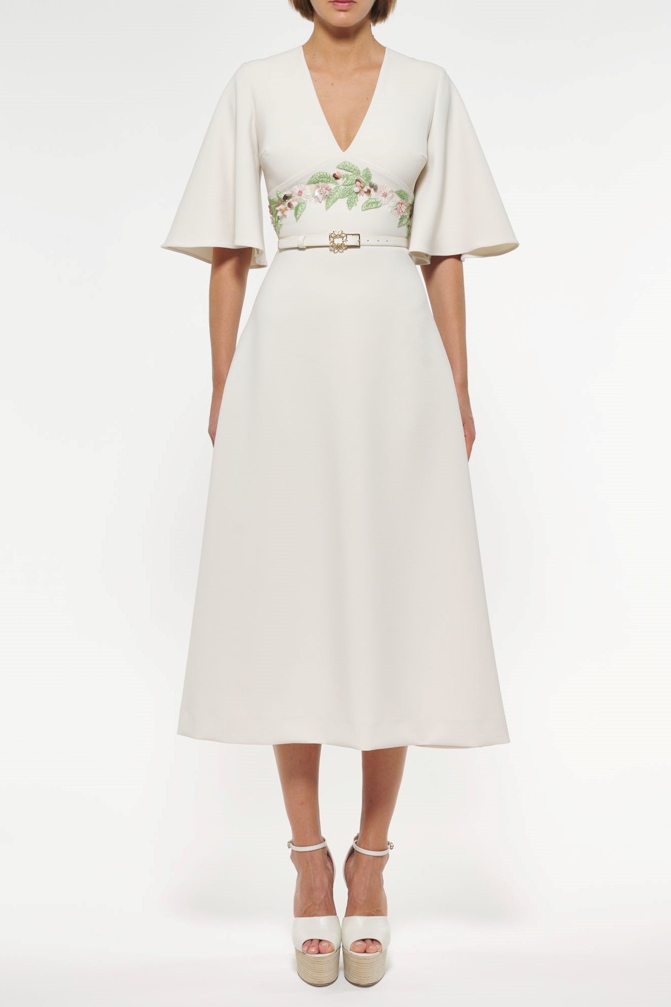 Cady Embroidered Midi Dress