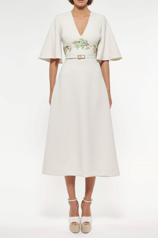 Cady Embroidered Midi Dress