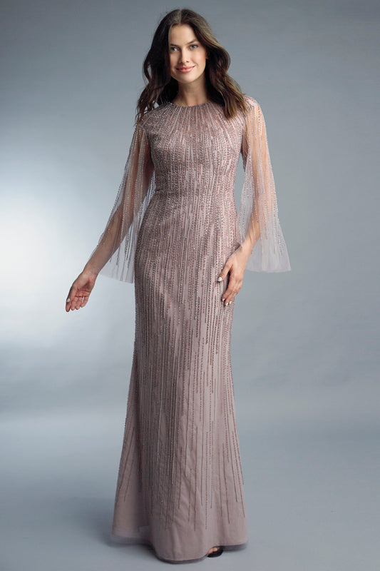 Beaded Overlay Gown