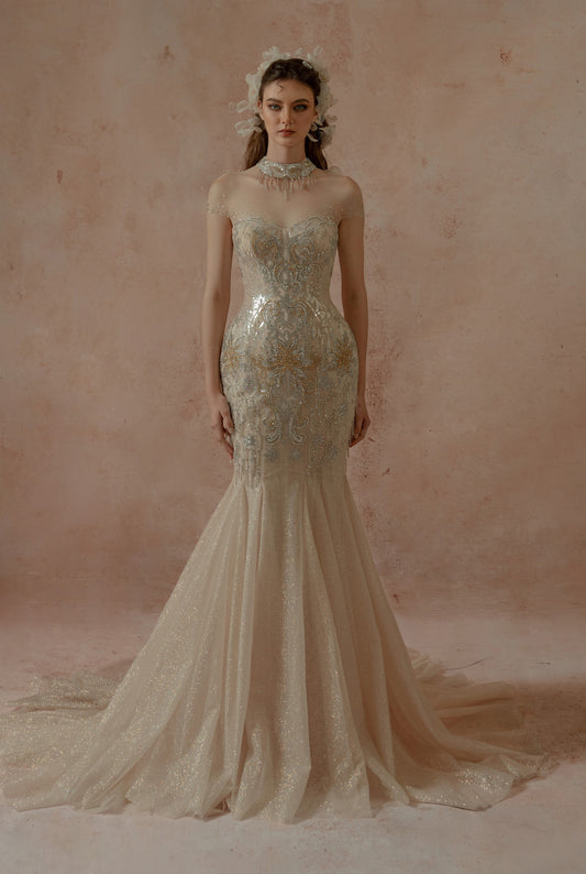 Trumpet Gown with Headband