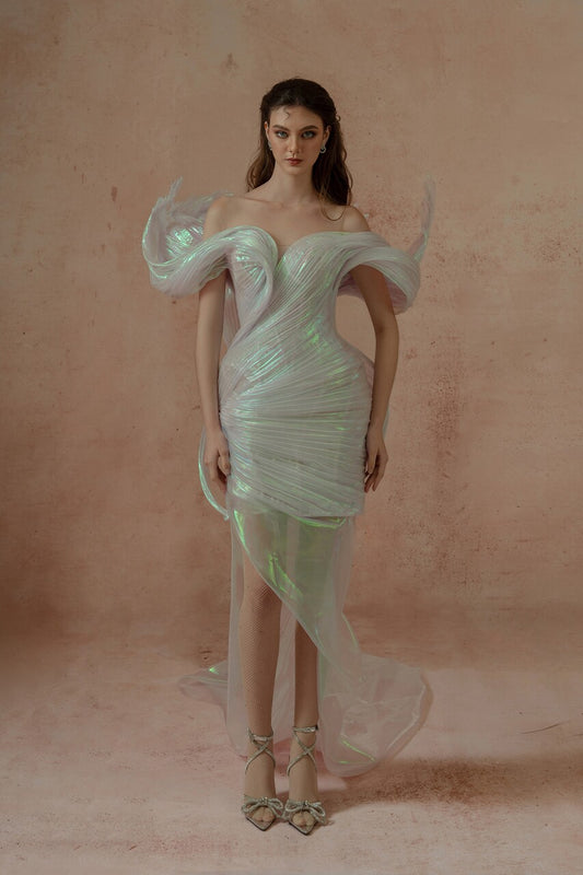 Sculpted Sleeve Dress