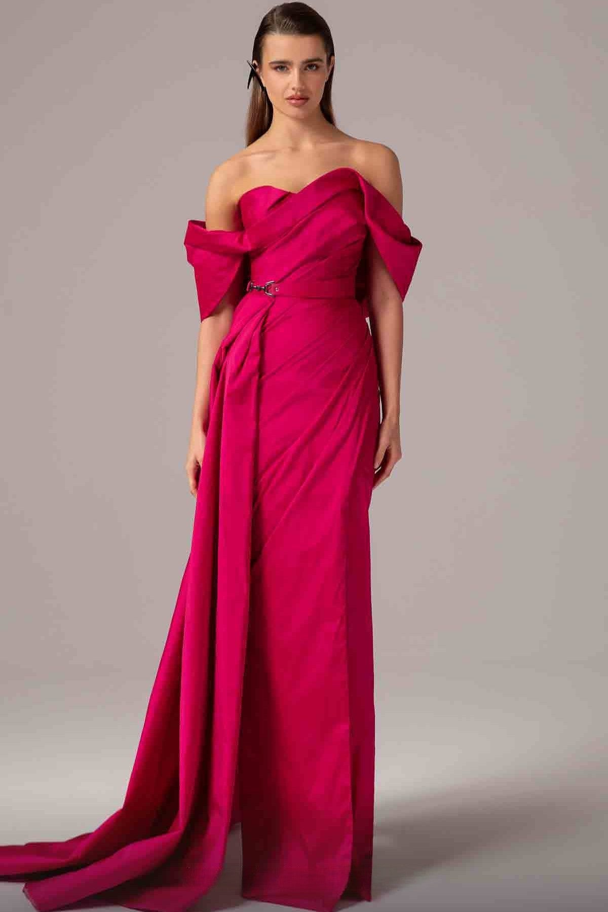 Pleated Column Majesty Gown