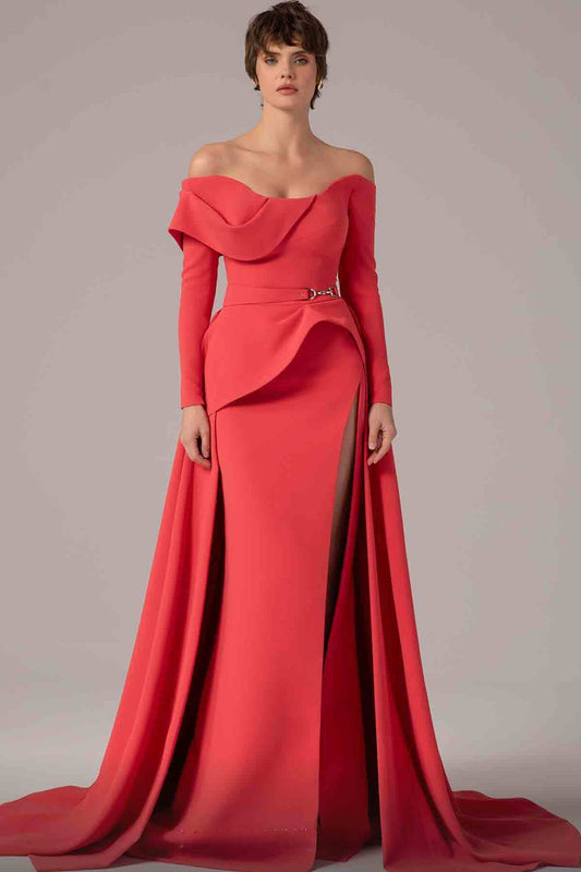 Radiant Peplum Sophistication Gown