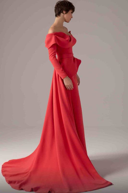 Radiant Peplum Sophistication Gown