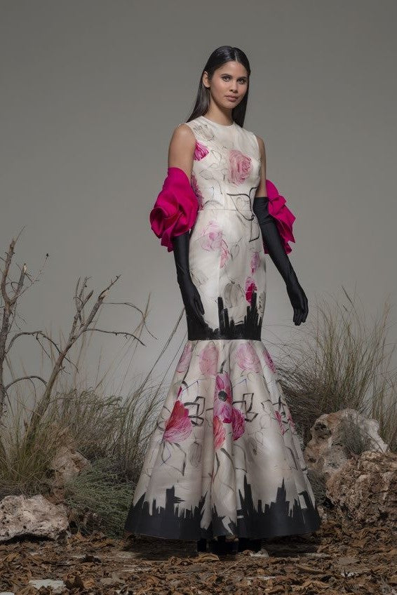 Blera Sleeveless Fit and Flare Gown