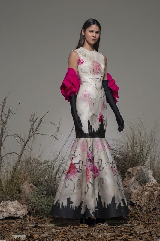 Blera Sleeveless Fit and Flare Gown