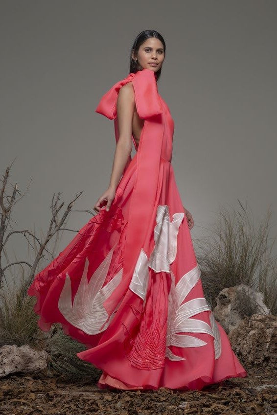 Belluno Bow Sleeve Gown