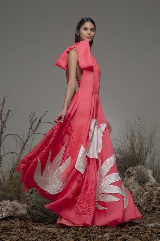 Belluno Bow Sleeve Gown