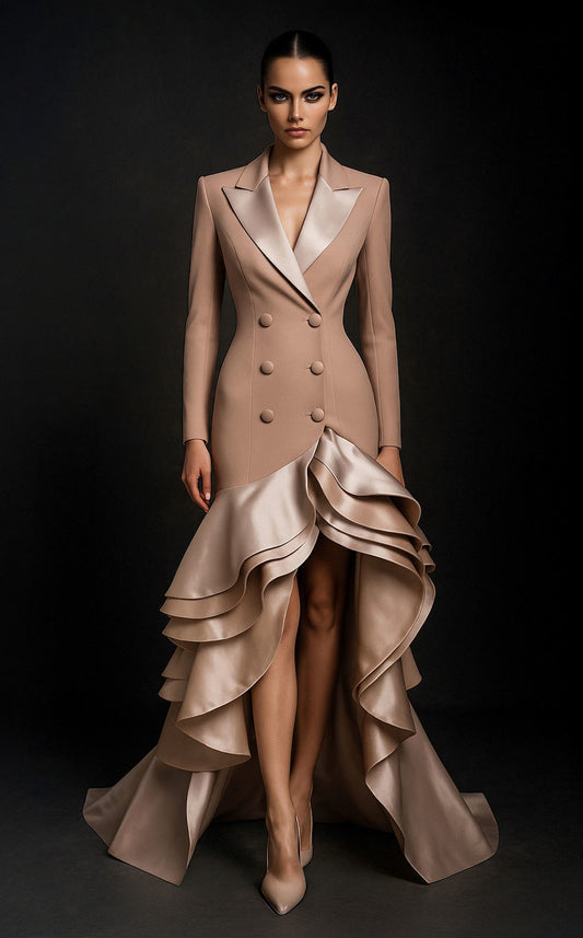 High-Low Tuxedo Gown