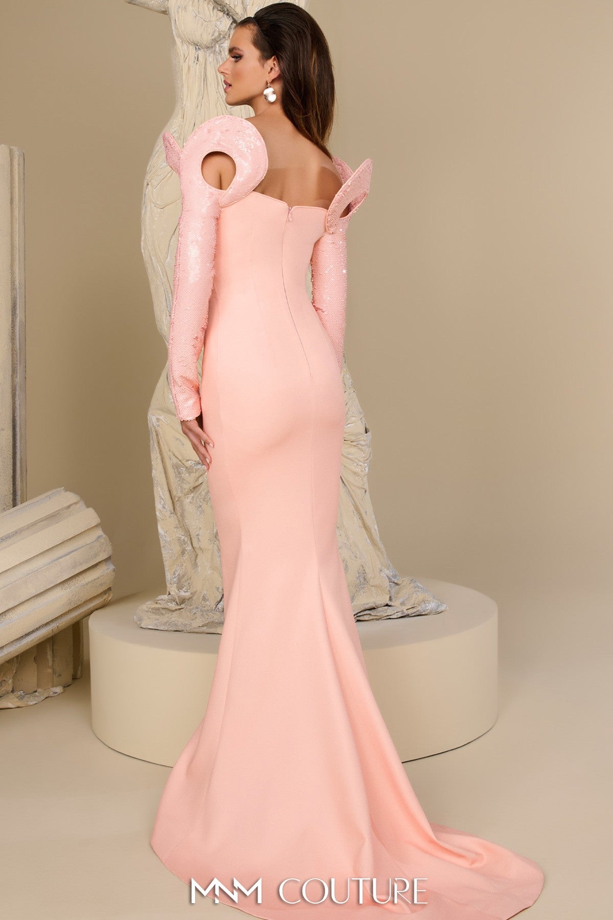 Glamorous Sequined Column Gown