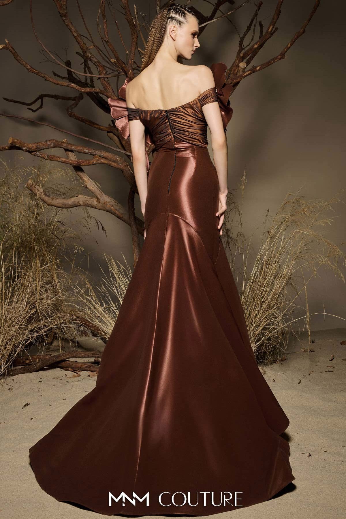 Floral Applique Sleeve Gown