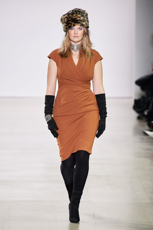 Cap Sleeve V-Neck Dress