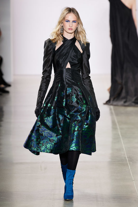 Long Sleeve Halter Neck Dress