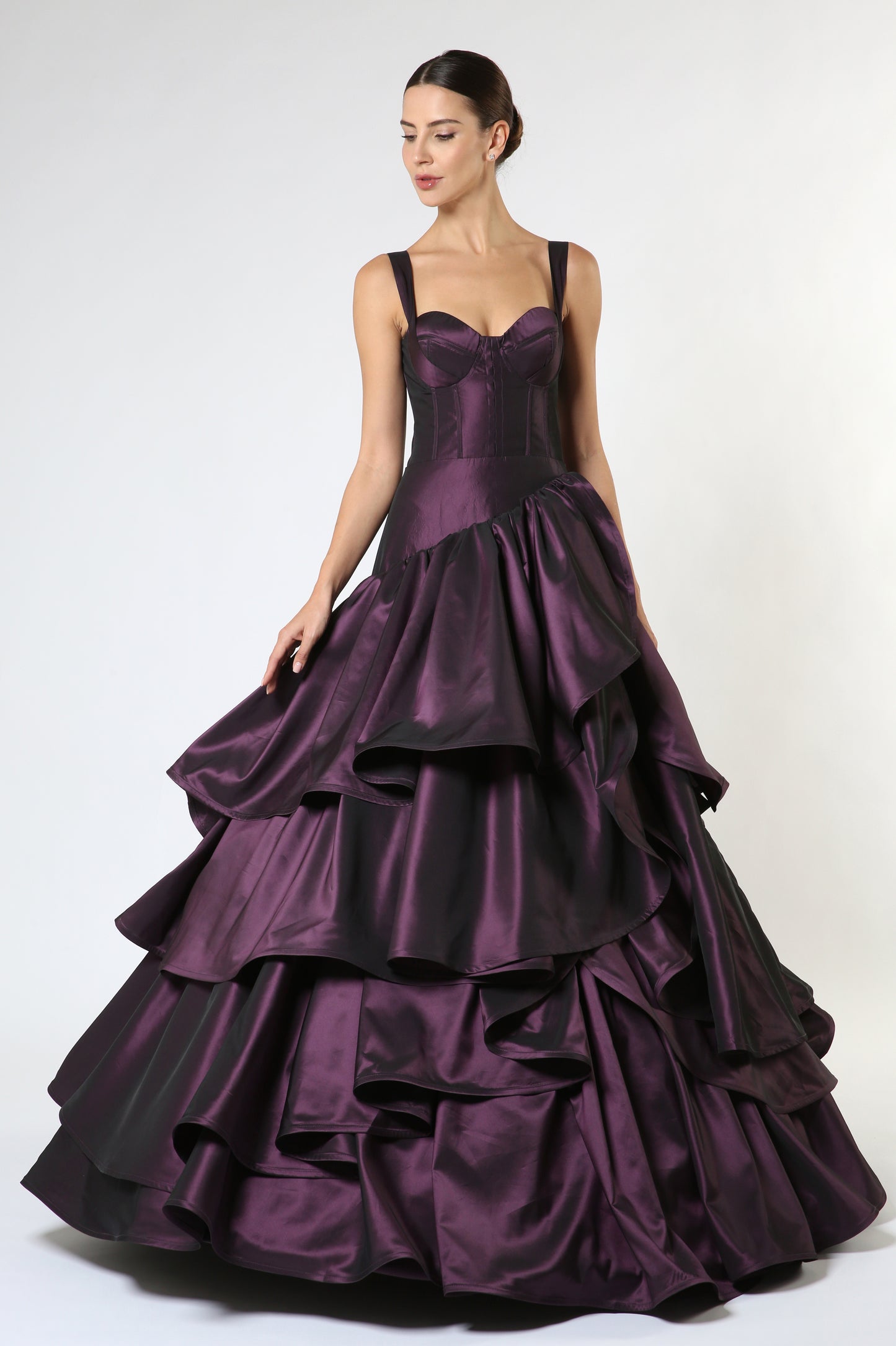 Purple Taffeta Gown