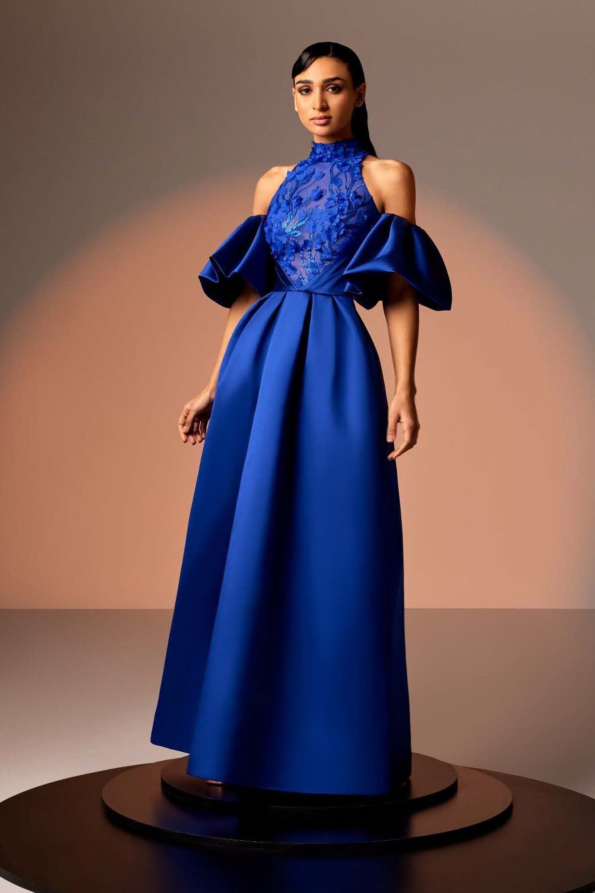 Mikado Gown with Lace