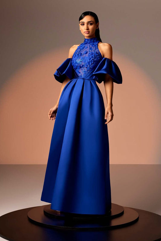 Mikado Gown with Lace