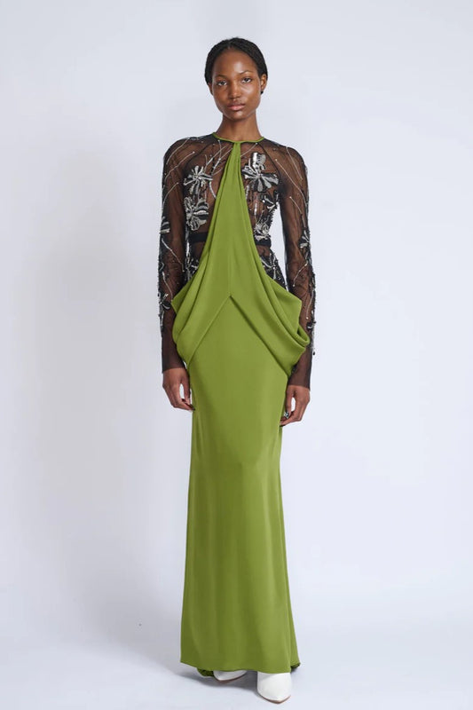 Cactus 4Ply Crepe Gown