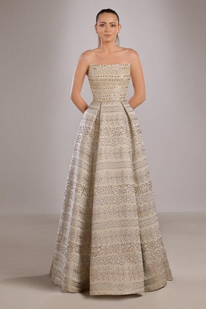 Strapless A-Line Gown