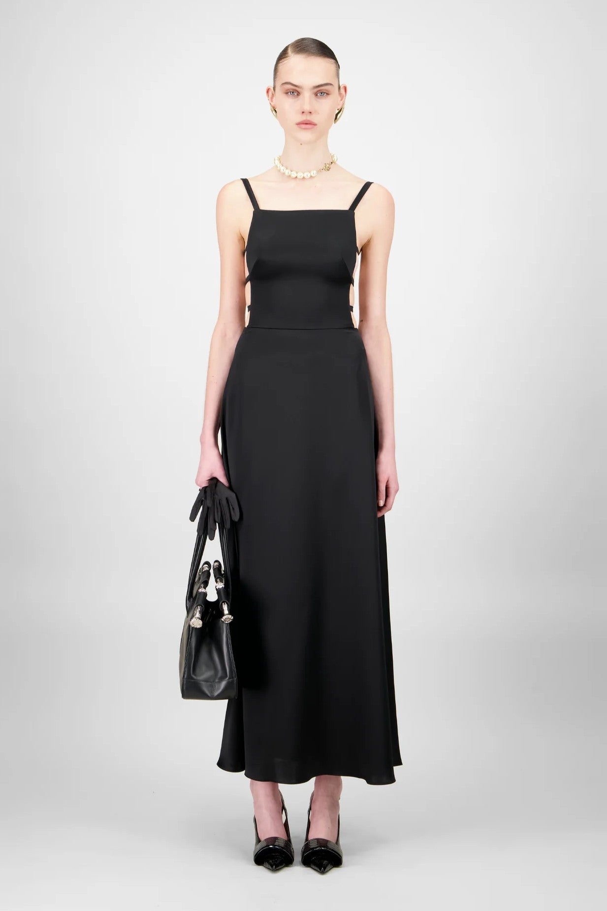 Silky Satin Midi Dress