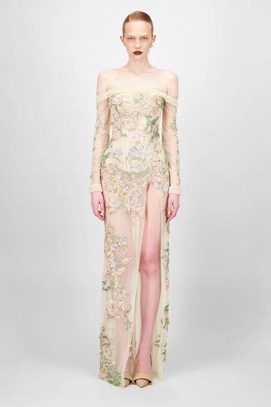 Off-Shoulder Long Dress