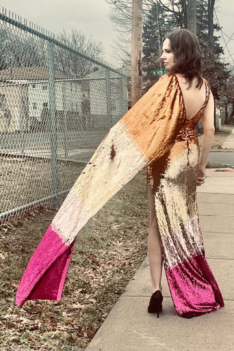Plunge Bead Gown
