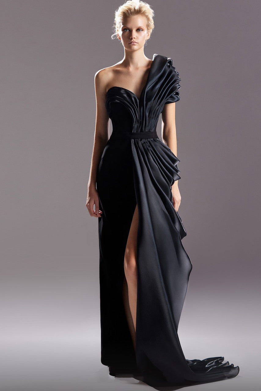 Organdie High-Slit Gown