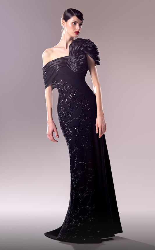 Liquid Shoulder Gown
